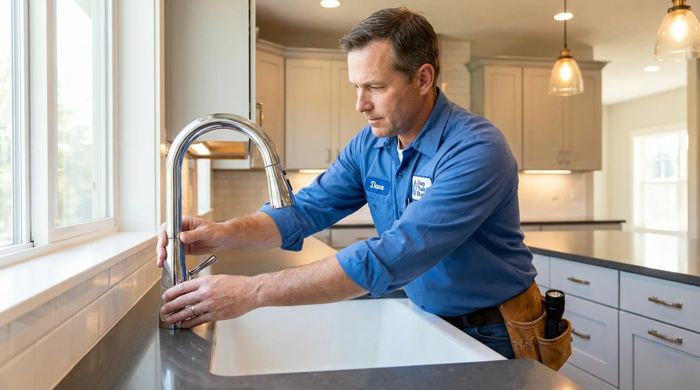 Kitchen faucet installation by Johns Plumbing LLC in Colon