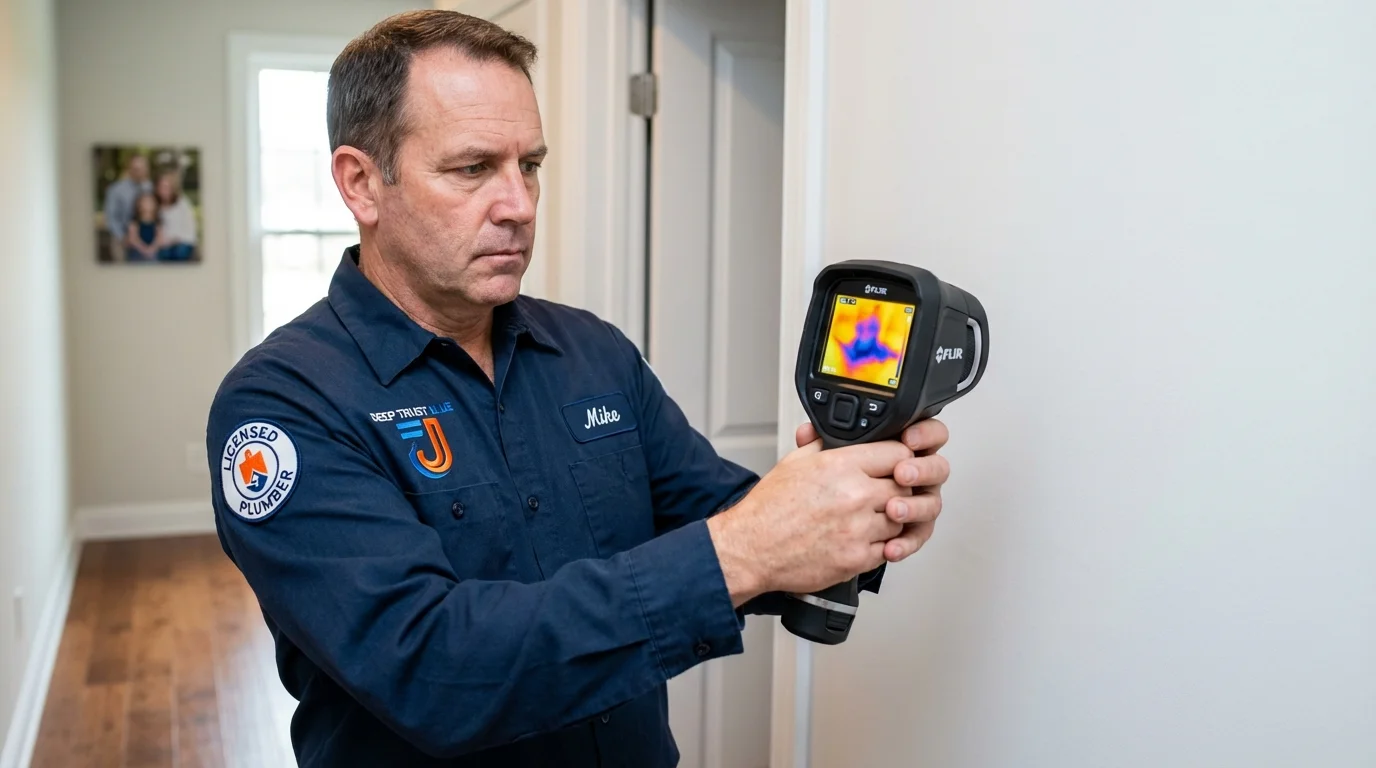Thermal imaging leak detection by Johns Plumbing LLC in Colon